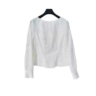 衬衫 S·D收腰显瘦长袖 减龄刺绣棉打底衬衣25320540 新款 2026女春季