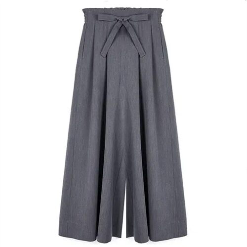松紧腰休闲阔腿裤S·D宽松裙裤