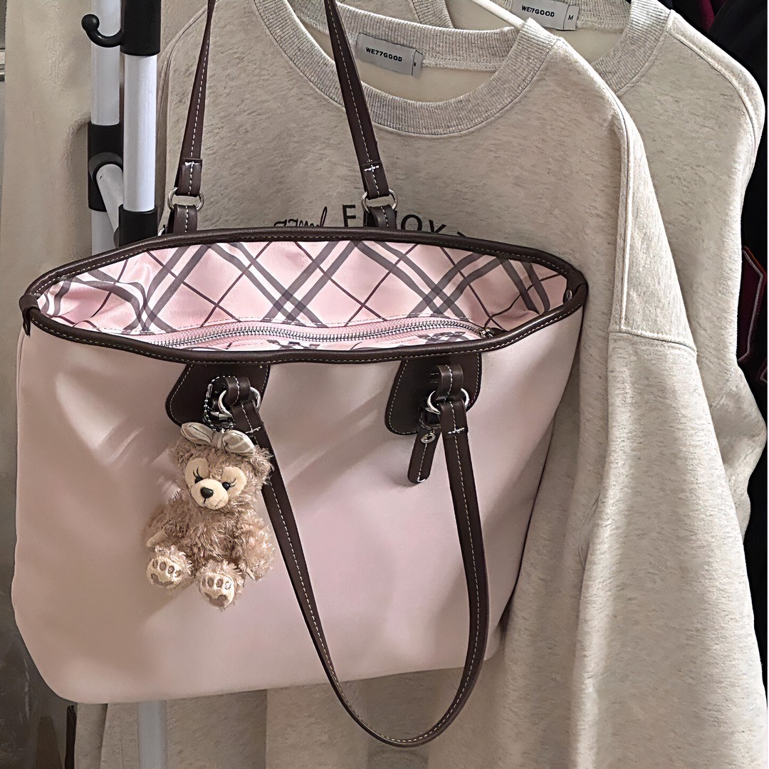 单肩包大学生上课爆款通勤托特包