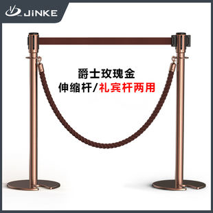 金柯U型礼宾杆不锈钢伸缩隔离带商场迎宾柱排队护栏一米线栏杆
