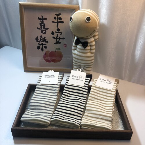 满18元包邮精梳棉条纹袜子男袜女袜情侣袜高筒袜高帮袜保暖透气