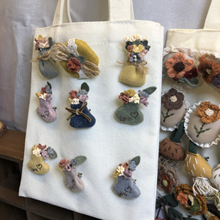 纯手工制作配饰森系复古百搭可爱胸针气质日系小胸花女服装配件