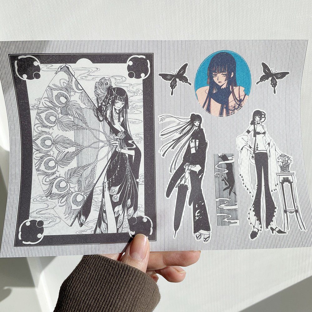 奇怪猫clamp四月一日谷子周边壹原侑子手机pad电脑装饰痛贴纸