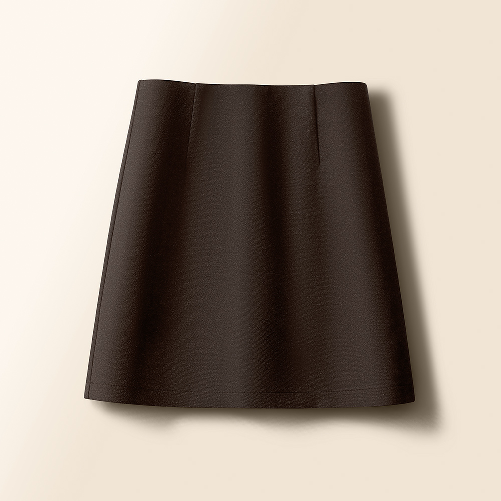 小个子毛呢A字短裙女秋冬季2025新款半身裙休闲百搭防走光包臀裙