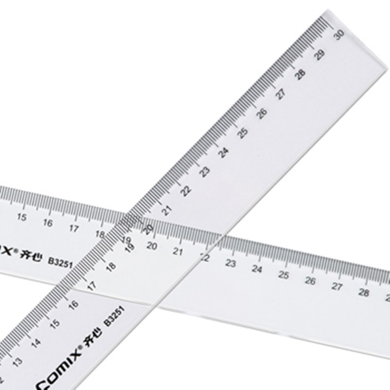 办公用直尺20cm30cm40cm尺子塑胶测量长度作图数学工程间尺刻度线