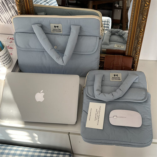 韩国新款加厚防震11/13/15寸内胆包可爱手提笔记本电脑收纳文件包