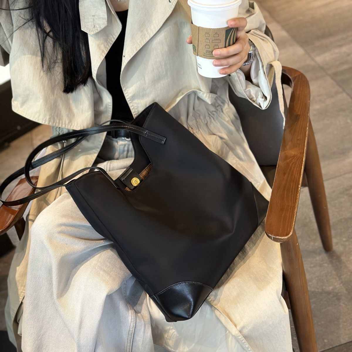 小众简约大容量包包尼龙牛津布通勤女包单肩托特包百搭轻便购物袋,箱包皮具/热销女包/男包,单肩包,淘宝优惠券,粉丝福利购,淘宝优惠卷