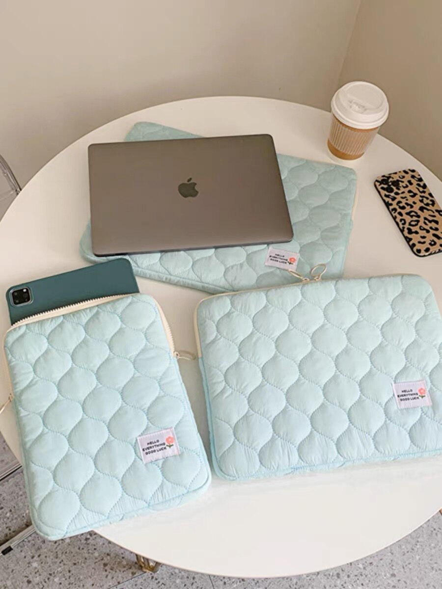 电脑内胆包新款柔软ipad包甜美平板手拿包女保护套日系布艺收纳包