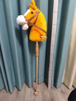 Export black single horse head sticks, children's rocking horse, wooden horse, plush toys, horse head sticks, props and music for Children's Day kindergarten thumbnail 3
