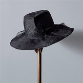 暗黑系小众大檐款 草帽女夏手工草编不规则造型山本耀司风穿搭礼帽