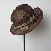 禾创社手作帽褶皱款 侘寂风草编帽夏季 女植物染高级色松弛小众礼帽