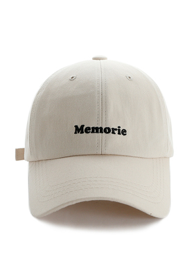 韩国进口春夏男女棒球帽memorie休闲字母刺绣ins风通勤百搭鸭舌帽