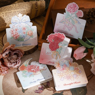 情人节贺卡2.14立体留言节日通用520表白小卡片thankyou祝福感恩