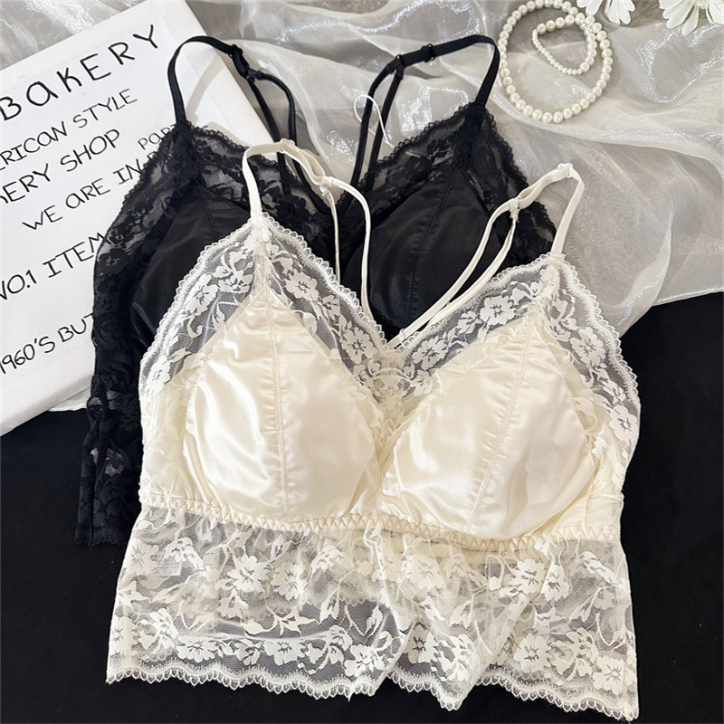 6809蕾丝交叉美背抹胸短款小吊带内搭聚拢内衣女无钢圈裹胸性感夏,女士内衣/男士内衣/家居服,抹胸,淘宝优惠券,粉丝福利购,淘宝优惠卷
