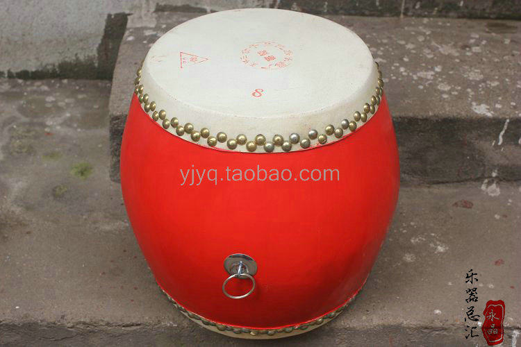 江西永鸣8寸中高音红堂鼓 头层牛皮高战鼓 红鼓 高鼓红白喜事锣鼓