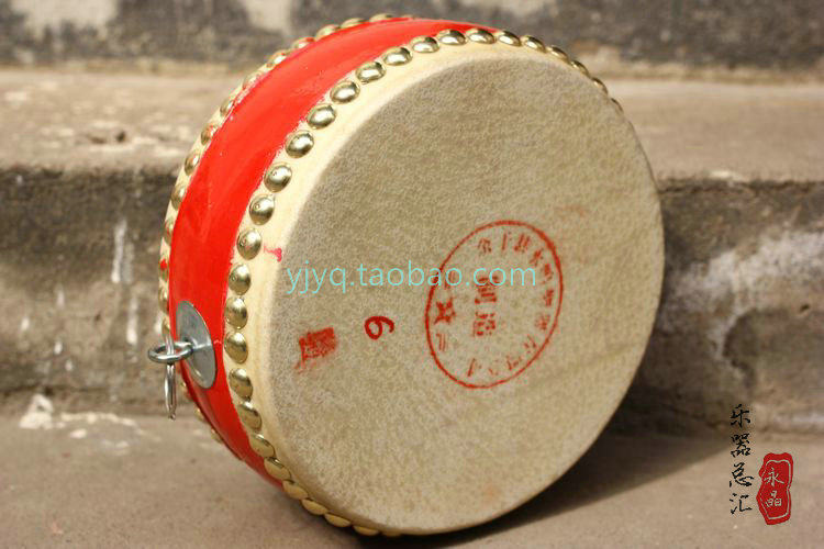 江西中高音扁鼓红鼓 头层牛皮鼓战鼓 道士鼓道场法事鼓 5寸6寸7寸