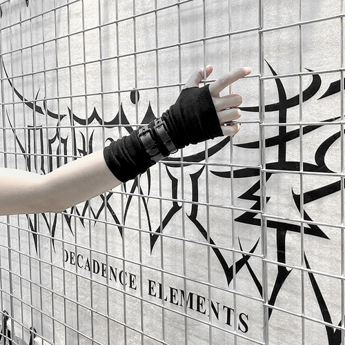 暗黑亚比手套Y2K冰袖套男女通用