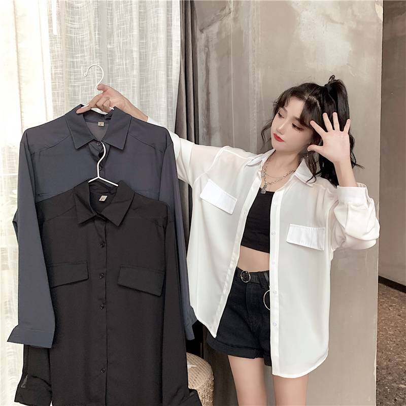 2020新款韩版秋装百搭长袖衬衫女chic宽松显瘦港味学院风衬衣上衣在类目 箱包皮具/热销女包/男包, 女士包袋中 - 来自Buy2taobao.com提供专业的淘宝代购服务