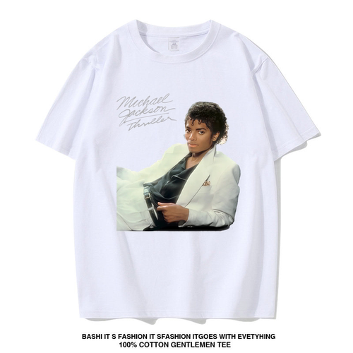 MJ迈克尔杰克逊Thriller Album颤栗专辑同款周边短袖T恤男女衣服