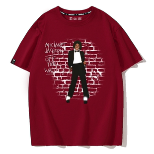 MJ迈克尔杰克逊Off The Wall Album墙外专辑同款周边短袖T恤衣服