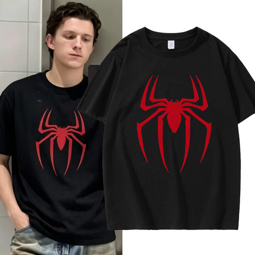 蜘蛛侠4崭新之日电影周边Spider-Man短袖T恤衫男女儿童纯棉半袖潮