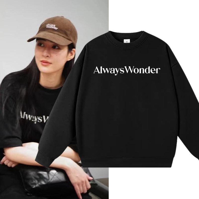 我们的秘密Lingorm邝玲玲同款宽松加绒卫衣女Always Wonder上衣服图片