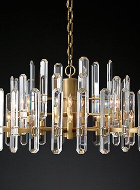 轻奢纯铜水晶吊灯后现代RH品质原单设计别墅客厅卧室酒店大堂展厅