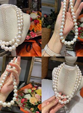 14mm颗粒妈妈送珍珠项链大送天然