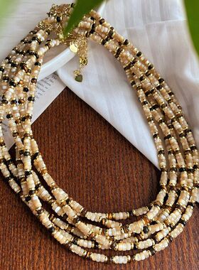 贝壳国风锁骨秋冬链颈链项链天然