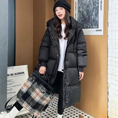 新国标90绒加厚女士中长款羽绒服