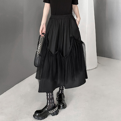 今年流行特惠山本耀司吊带网纱半身裙女夏季薄款高腰显瘦设计