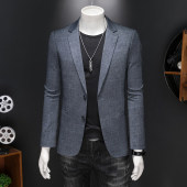 格纹西服外套百搭商务西装 修身 休闲单西 男士 今年流行特惠2026春款