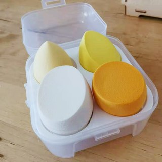 超软美妆蛋切面球不吃粉海绵气垫粉扑收纳干湿两用4个套装鸡蛋盒