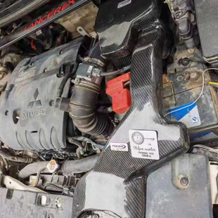 碳纤进气风箱冬菇头适用于三菱翼神动力升级改装 滤芯空滤风格