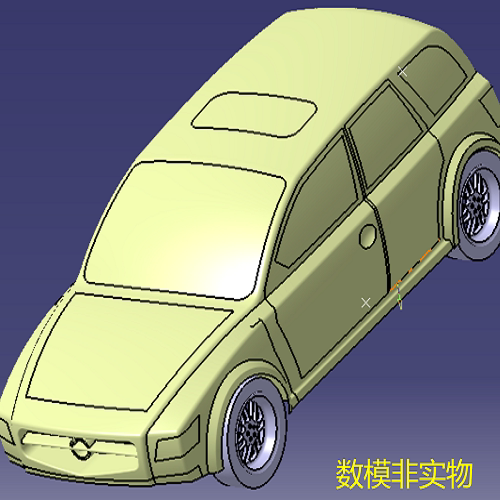 前置后驱suv越野汽车曲面造型3d三维几何数模型stp图纸车轮车身