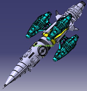 星际宇宙飞船舰船外观造型3D三维几何数模型外太空航天飞机stp