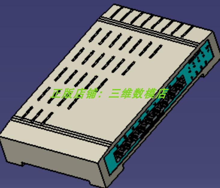 100M互联网以太网交换机网络路由器实体3D打印素材三维几何数模型