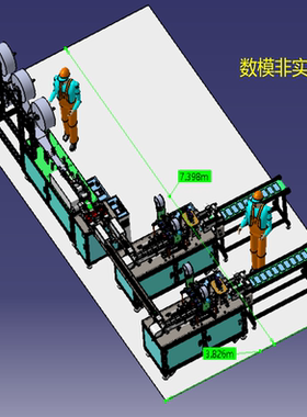 全自动防护面具普通口罩机械设备3D三维几何数模型生产线工程图纸