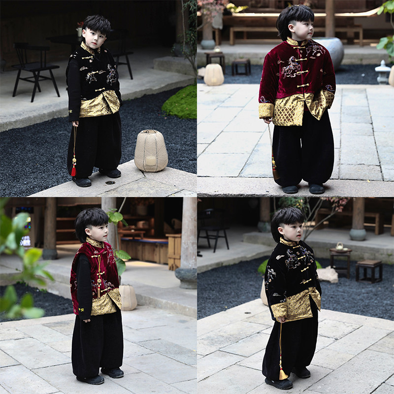 Jimmy妈童装【马上有钱】冬季儿童国风新中式拜年服夹棉马甲外套,童装/婴儿装/亲子装,棉袄/棉服,淘宝优惠券,粉丝福利购,淘宝优惠卷