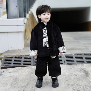 Jimmy妈童装【拜年服套装】冬季新款儿童新中式国风国潮夹棉套装