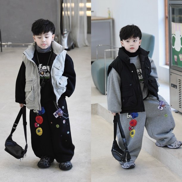 Jimmy妈童装【潮童硬控】冬季新款儿童工装风多口袋立领棉马甲,童装/婴儿装/亲子装,棉袄/棉服,淘宝优惠券,粉丝福利购,淘宝优惠卷
