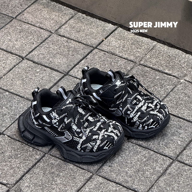 Jimmy妈童品【蜘蛛巴黎】秋季新款儿童重工脏脏运动鞋老爹鞋