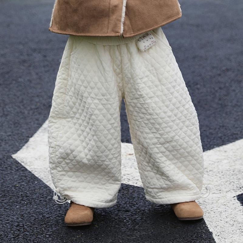 Jimmy妈童装【奶芙芙】冬季新款儿童空气格超声波休闲九分裤棉裤