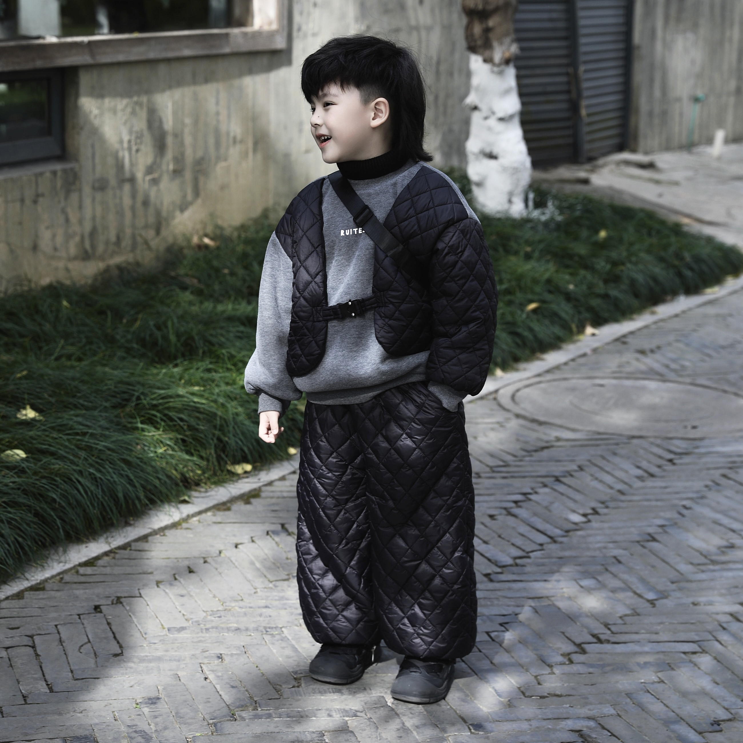 Jimmy妈童装【懒人天菜】冬季新款儿童高领拼接加绒卫衣棉裤套装,童装/婴儿装/亲子装,套装,淘宝优惠券,粉丝福利购,淘宝优惠卷