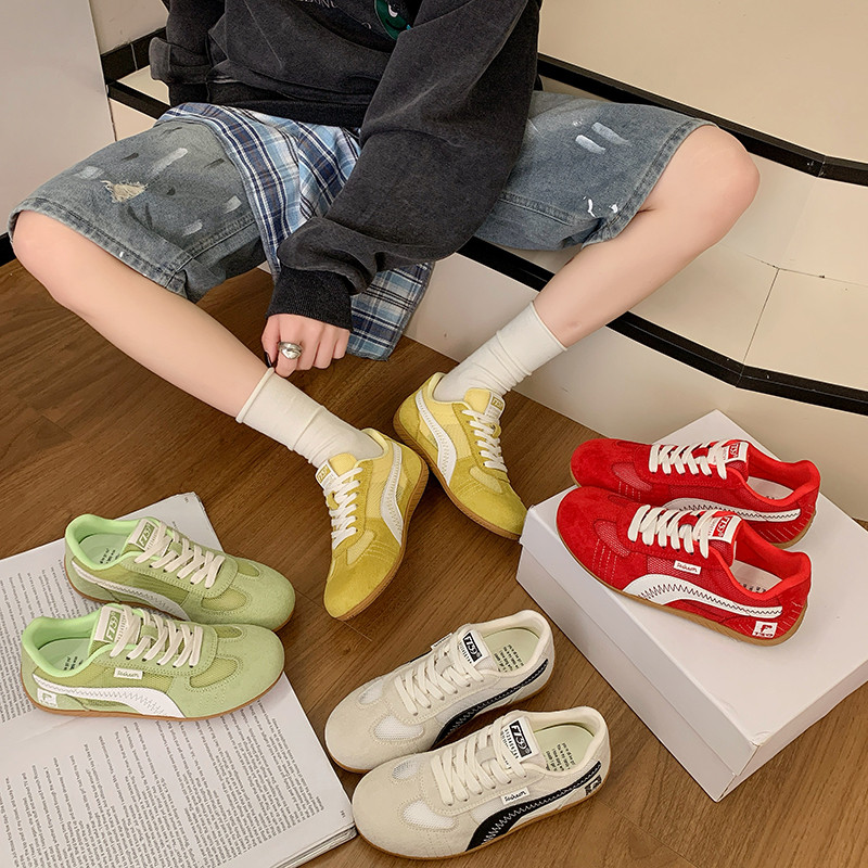 爆款德训鞋女2026夏季百搭软底复古休闲网面透气平底运动跑步鞋女