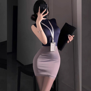 性感内衣纯欲风OL秘书包臀短裙诱惑套装 情侣趣味约会qqny2025夏新