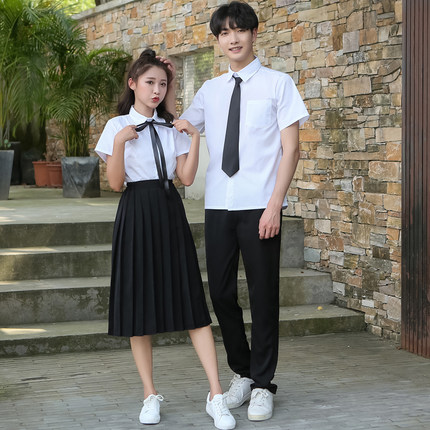 初中高中校服班服学生毕业季成人礼朗诵大合唱演出服中长短裙套装
