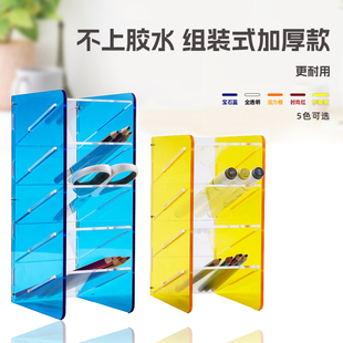 透明笔筒斜插式亚克力多功能大容量多层办公室学生桌面收纳盒创意简约彩色儿童女孩男孩