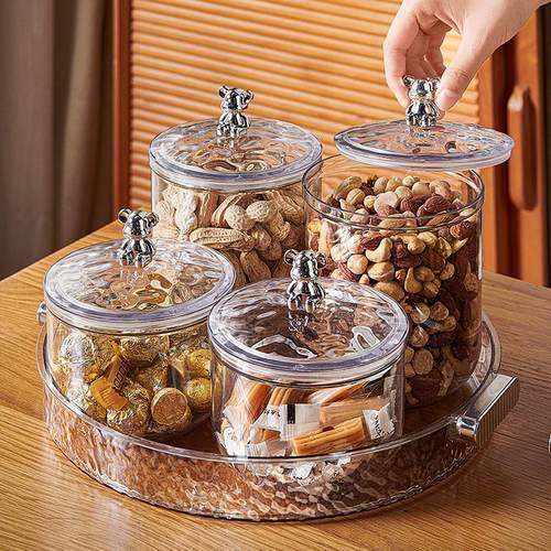 轻奢风干果盘家用客厅零食坚果盒