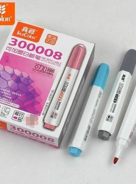 真彩白板笔300008可加墨水六角杆